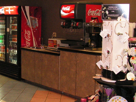 Cabinet with Coke Machine Stand