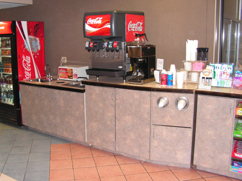 Sink lowered with Soda Pop Counter