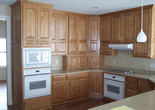 Tall  Kitchen Counters on Kitchen With Extra Tall Upper  Acrylic Countertops Custom Oak Kitchen