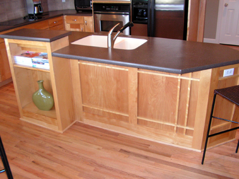 Custom Island End with Artistic Shaker Style Back Panel