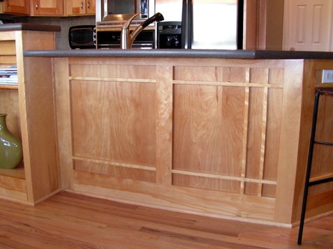 Custom Island End with Artistic Shaker Style Back Panel