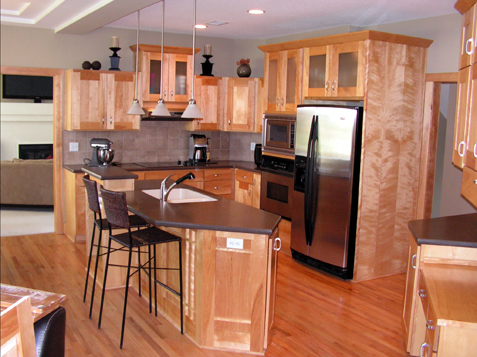 Glass Doors have Frosted-Glass which conceals contents and fits the contemporary theme well