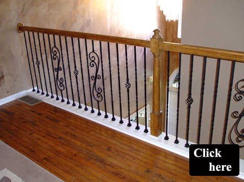 Wood Spindles replaced with Iron Spindles