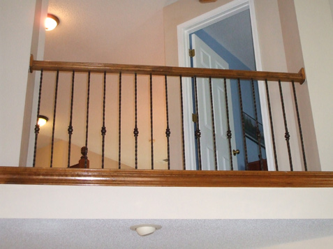 handrails - iron spindle installation