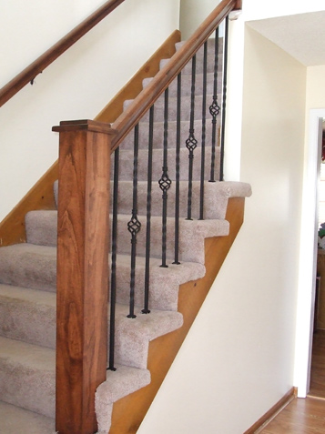 New Newel Posts and Railing
