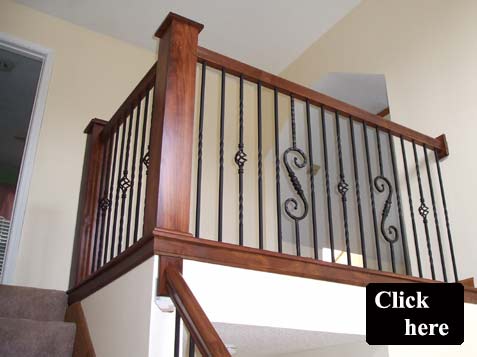 Staircase Replacement - New Newel Posts, Railing, and Iron Ballusters