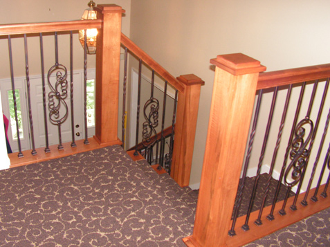 Wood Trim on floor - Balcony Staircase