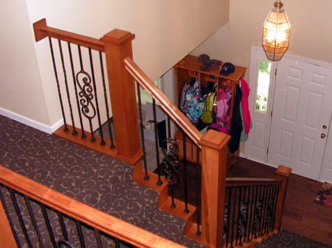 Wood Stair Parts are prefinished in our shop