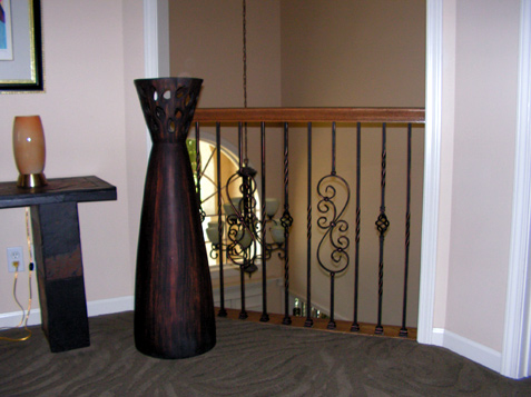 balcony with iron ballusters
