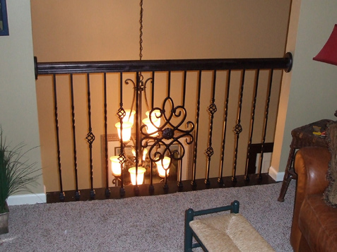 Wrought Iron Work in Balcony Staircase