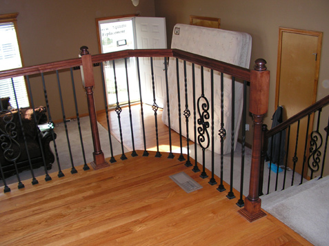 Scroll Spindle Design Accents for Staircase