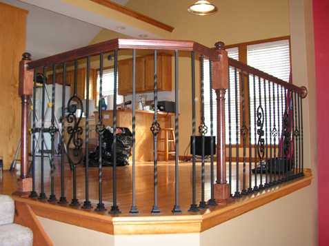New updated wood color combined with Iron Spindles