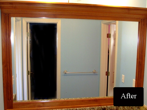 Mirror Treatment - with Crown Pediment and Fluted Sides