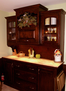 Custom Birch Kitchen Hutch