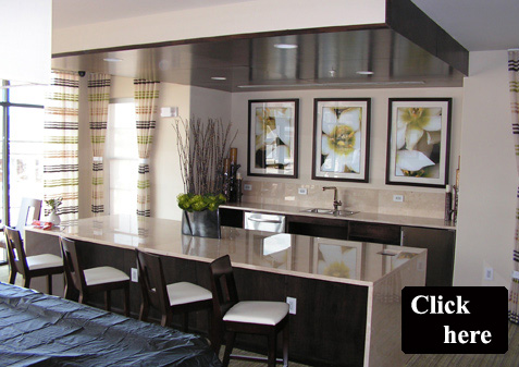 Modern Style Casework - Maple Cabinetry for Clubhouse