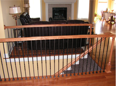 Stairs Staircase Over the Post Iron Spindles