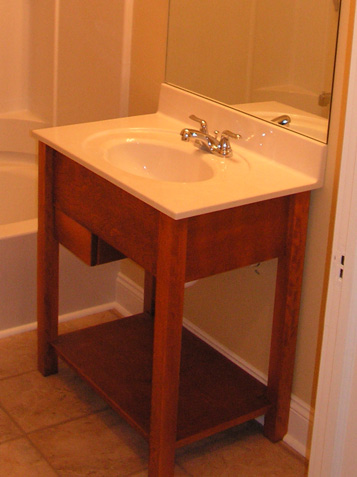 Shaker Style Vanity with Open area below