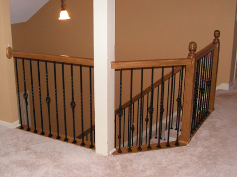 simple but elegant - transformed this plain staircase appeal