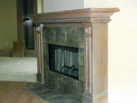 Mantle with applied Moldings and Rossettes